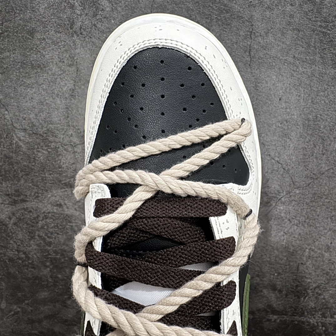 图片[5]-【CS版本】NK SB Dunk Low”Green/Beige“小小熊猫 解构麻绳 绑绳解构风 系列低帮休闲运动滑板板鞋货号：DD1391-100n目前市场品质细节最好的一个版本n清洁度 皮料 细节做工均高于市场其他已出货版 尺码：36 36.5 37.5 38 38.5 39 40 40.5 41 42 42.5 43 44 45 46-莆田鞋批发中心