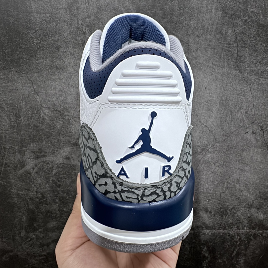 450 【X版纯原】Air Jordan 3 ”White Navy ” 潮流复古篮球鞋 男款 灰黑色灰蓝水泥 CT8532-140