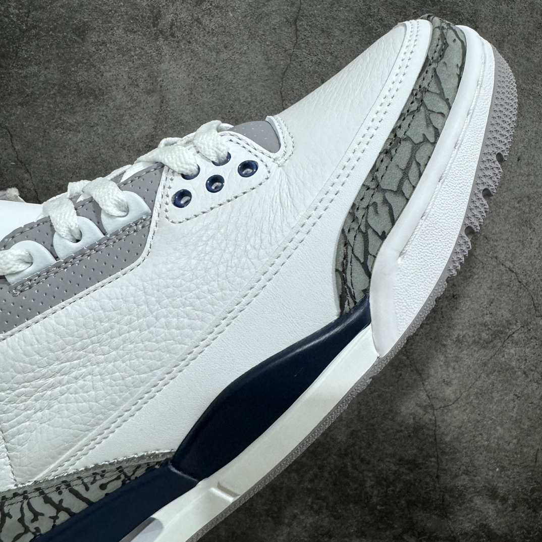 450 【X版纯原】Air Jordan 3 ”White Navy ” 潮流复古篮球鞋 男款 灰黑色灰蓝水泥 CT8532-140