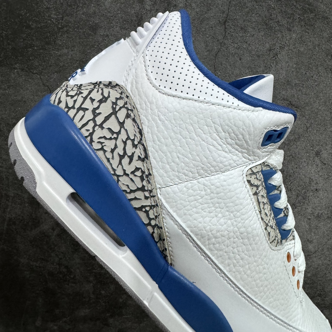 图片[7]-【渠道LJ版本】Air Jordan 3 Retro \” White and True Blue \” AJ奇才 男子文化篮球鞋 CT8532-148n原楦原纸板开发 确保原汁原味原厂皮料质感色泽绝无偏差完美中底拉帮 原厂中底钢印 原档案大底 如假白送 大底纹路气垫通透度PU的回弹性均百分百还原原厂电绣鞋舌飞人刺绣针数立体讲究精细欢迎对比正品原鞋SIZE：40 40.5 41 42 42.5 43 44 44.5 45 46 47.5-莆田鞋批发中心