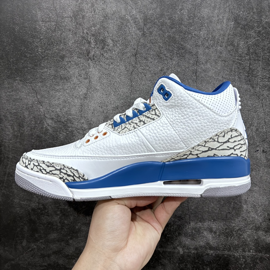 图片[2]-【渠道LJ版本】Air Jordan 3 Retro \” White and True Blue \” AJ奇才 男子文化篮球鞋 CT8532-148n原楦原纸板开发 确保原汁原味原厂皮料质感色泽绝无偏差完美中底拉帮 原厂中底钢印 原档案大底 如假白送 大底纹路气垫通透度PU的回弹性均百分百还原原厂电绣鞋舌飞人刺绣针数立体讲究精细欢迎对比正品原鞋SIZE：40 40.5 41 42 42.5 43 44 44.5 45 46 47.5-莆田鞋批发中心