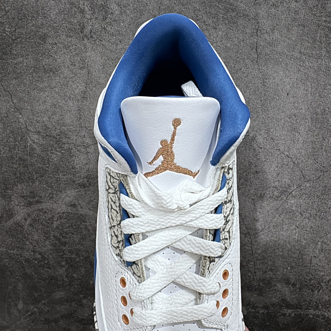 图片[8]-【渠道LJ版本】Air Jordan 3 Retro \” White and True Blue \” AJ奇才 男子文化篮球鞋 CT8532-148n原楦原纸板开发 确保原汁原味原厂皮料质感色泽绝无偏差完美中底拉帮 原厂中底钢印 原档案大底 如假白送 大底纹路气垫通透度PU的回弹性均百分百还原原厂电绣鞋舌飞人刺绣针数立体讲究精细欢迎对比正品原鞋SIZE：40 40.5 41 42 42.5 43 44 44.5 45 46 47.5-莆田鞋批发中心