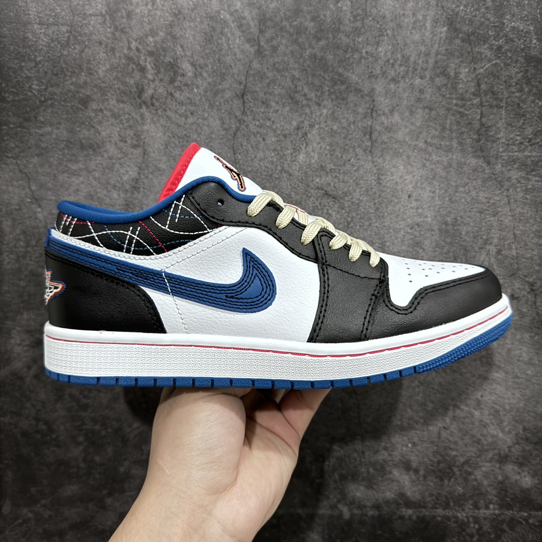 240 【DT纯原】Air Jordan 1 Low 低帮白黑蓝 刺子绣 FV3622-141