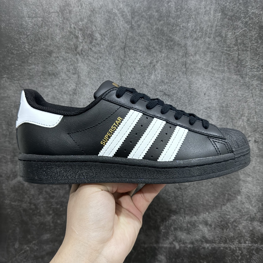 180 【平台充正版】 Adidas   Originals Superstar 经典贝壳头休闲板鞋 20款金标黑白 EG4959