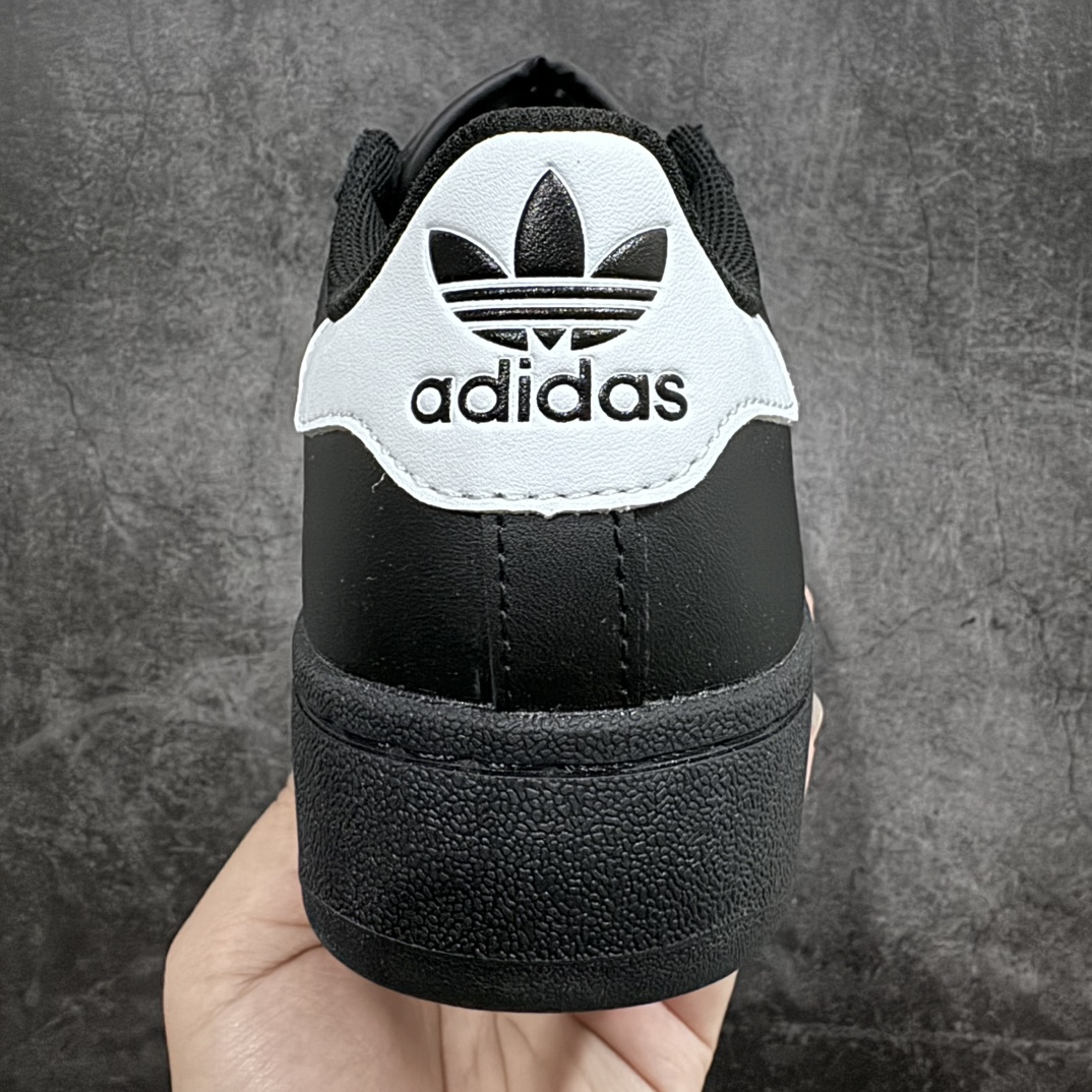 180 【纯原版】Adidas Originals Superstar XLG 贝壳头系列低帮板鞋“皮革武士黑白LOGO”IG9777