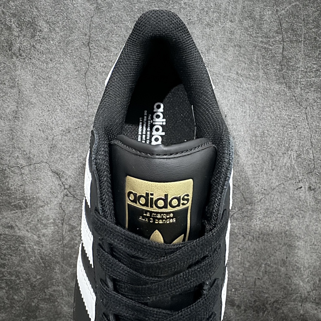 180 【纯原版】Adidas Originals Superstar XLG 贝壳头系列低帮板鞋“皮革武士黑白LOGO”IG9777