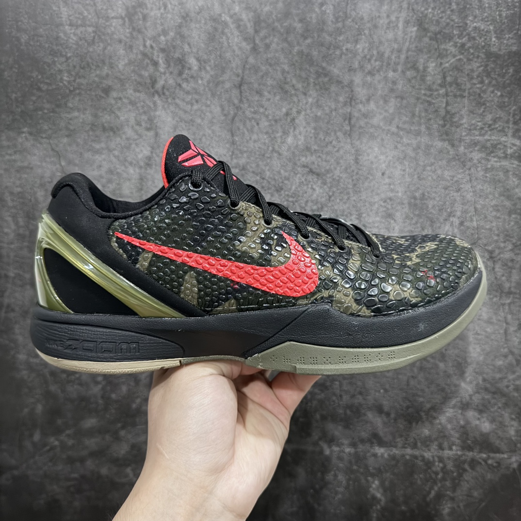 【灭世纯原】NK Zoom Kobe 6 科比六代 军绿迷彩 FQ3546-001前后气垫加持 信仰绝不减配 市售唯一PROTRO复刻版开发货品 全鞋身材料卡色独家定制 SWOOSH 蛇鳞 正确珠光效果（内嵌珍珠粉）独家前掌Zoom Turbo 后掌马蹄Zoom缓震 内置全真动态飞线 独家复刻U型缓震垫带独立钢印 十年情怀 这里完美落地 致力打造最强ZK系列  尺码：39-46-莆田鞋批发中心