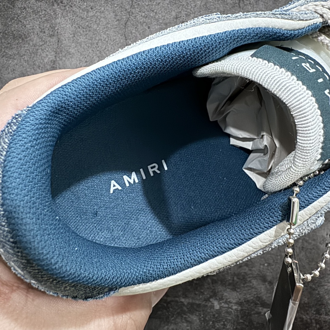 图片[6]-【广东纯原版本】Amiri 埃米尔 Skeleton Low-Skel top Sneakers 骨骼系列 低帮休闲板鞋 蓝牛仔n原版一比一开发 大货相似度百分之98起步 全套原版包装已经复刻到缝隙全新订单出货 市售最高版本 外贸 平台高端零售专供品质 原版皮料打造 正确骨头形状 鞋舌外翻细节 头层牛皮双层加厚鞋面 鞋帮侧面骨头采用两张牛皮贴合处理 立体感更好 皮料切口均油边处理 定制金属LOGO铭牌及吊牌 及其复杂的工艺已经完全攻克 可对比市面任何版本  尺码：36 37 38 39 40 41 42 43 44 45-莆田鞋批发中心