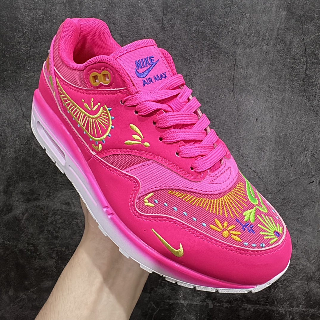 240 Nike Air Max 1 刺绣红 复古休闲跑步鞋 FQ8172-645