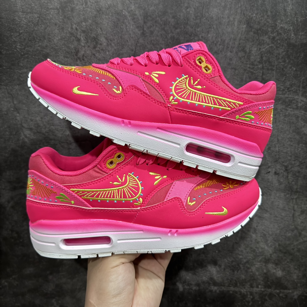 公司级NikeAirMax1刺绣红复古休闲跑步鞋官方同步上架真标原盒原底原面正确版型原版开发精准细节市面