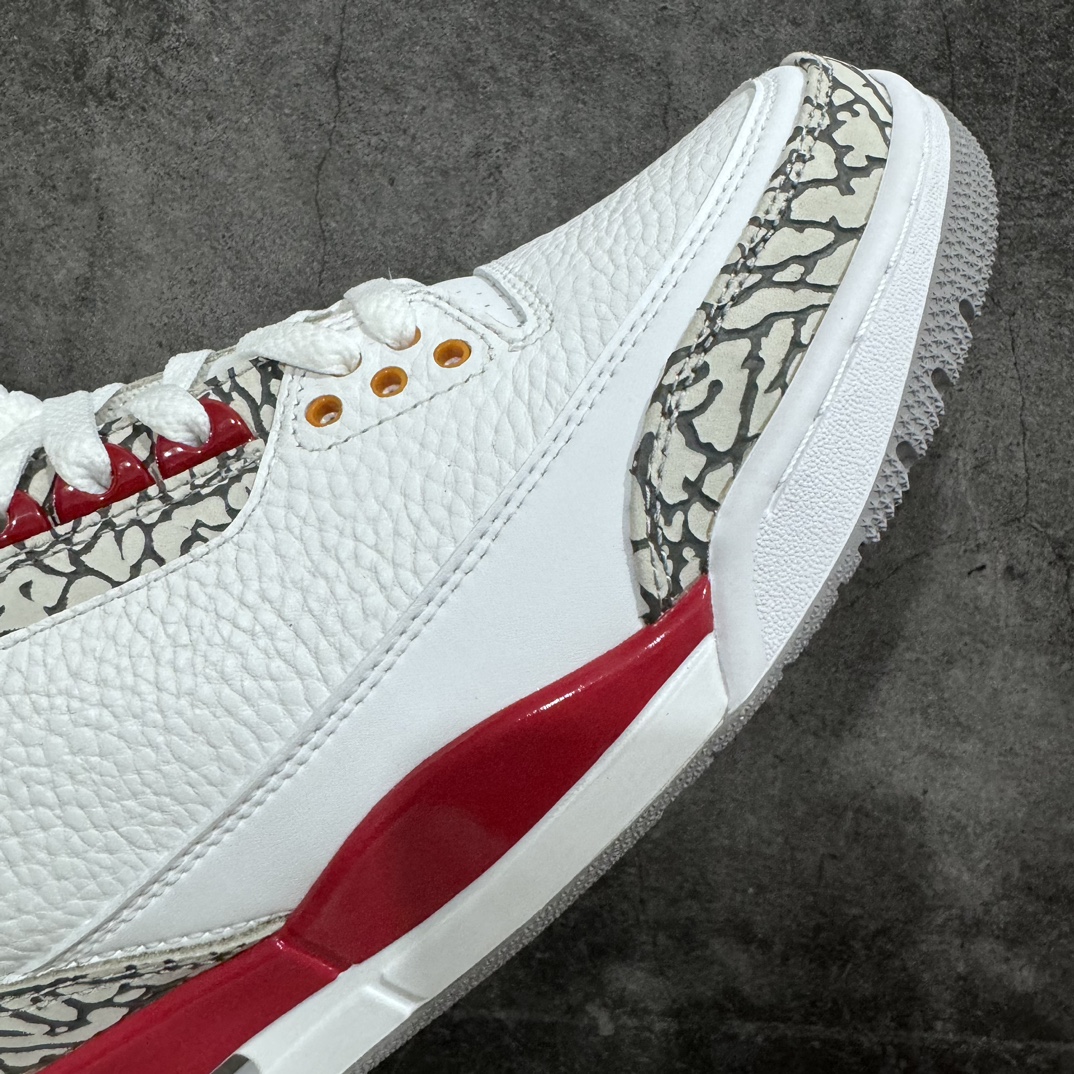 450 【渠道LJ纯原】aj3 白红水泥 白酒红 全新版本出货 Air Jordan 3 Retro ”Cardinal Red” 复古篮球鞋 CT8532-126