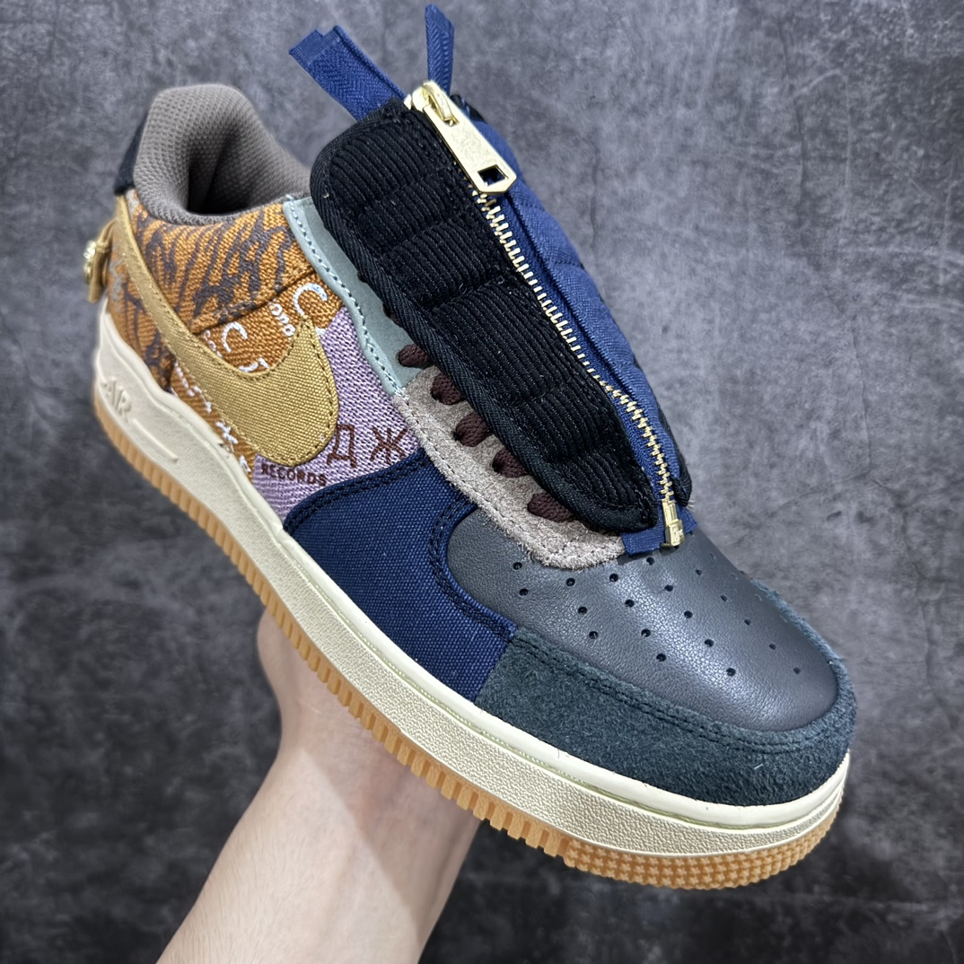 纯原版TravisScottxNikeAirForce1LowAF1拉链鬼脸拼接TS联名空军一号CN24