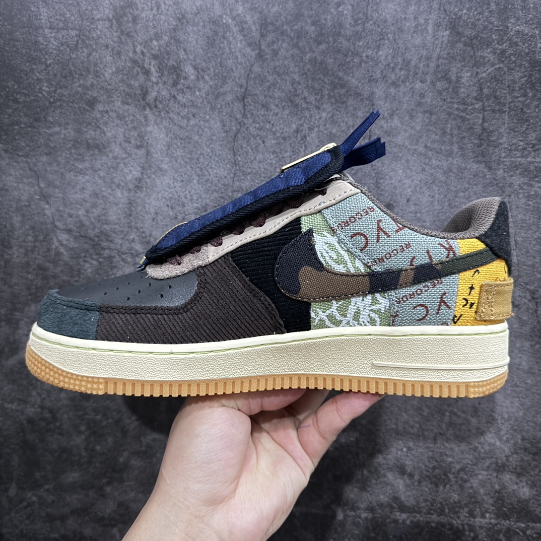 纯原版TravisScottxNikeAirForce1LowAF1拉链鬼脸拼接TS联名空军一号CN24