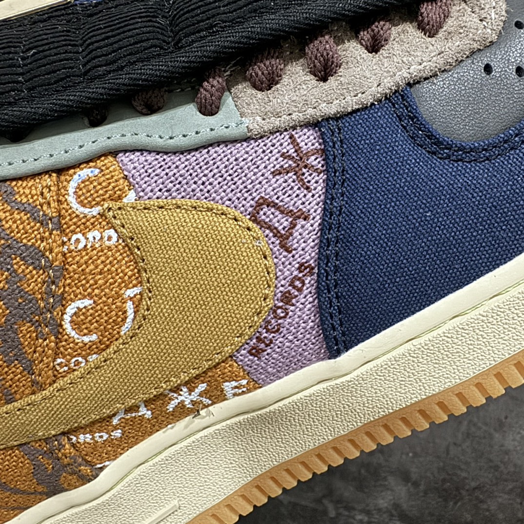 纯原版TravisScottxNikeAirForce1LowAF1拉链鬼脸拼接TS联名空军一号CN24