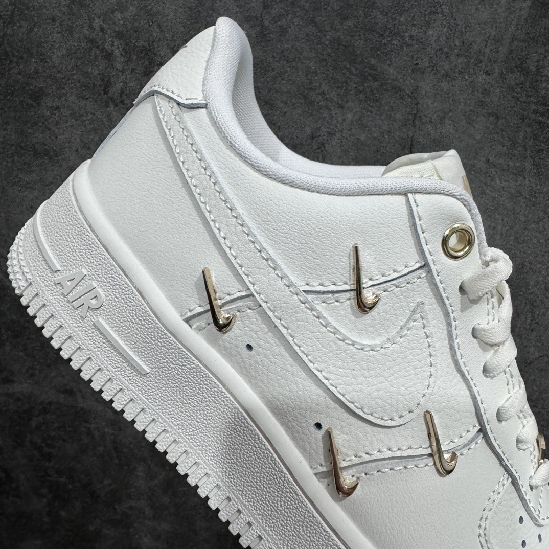 200 Nike Air Force 1 Mini Gold防滑耐磨四小金钩 四钩白金FV3654-111