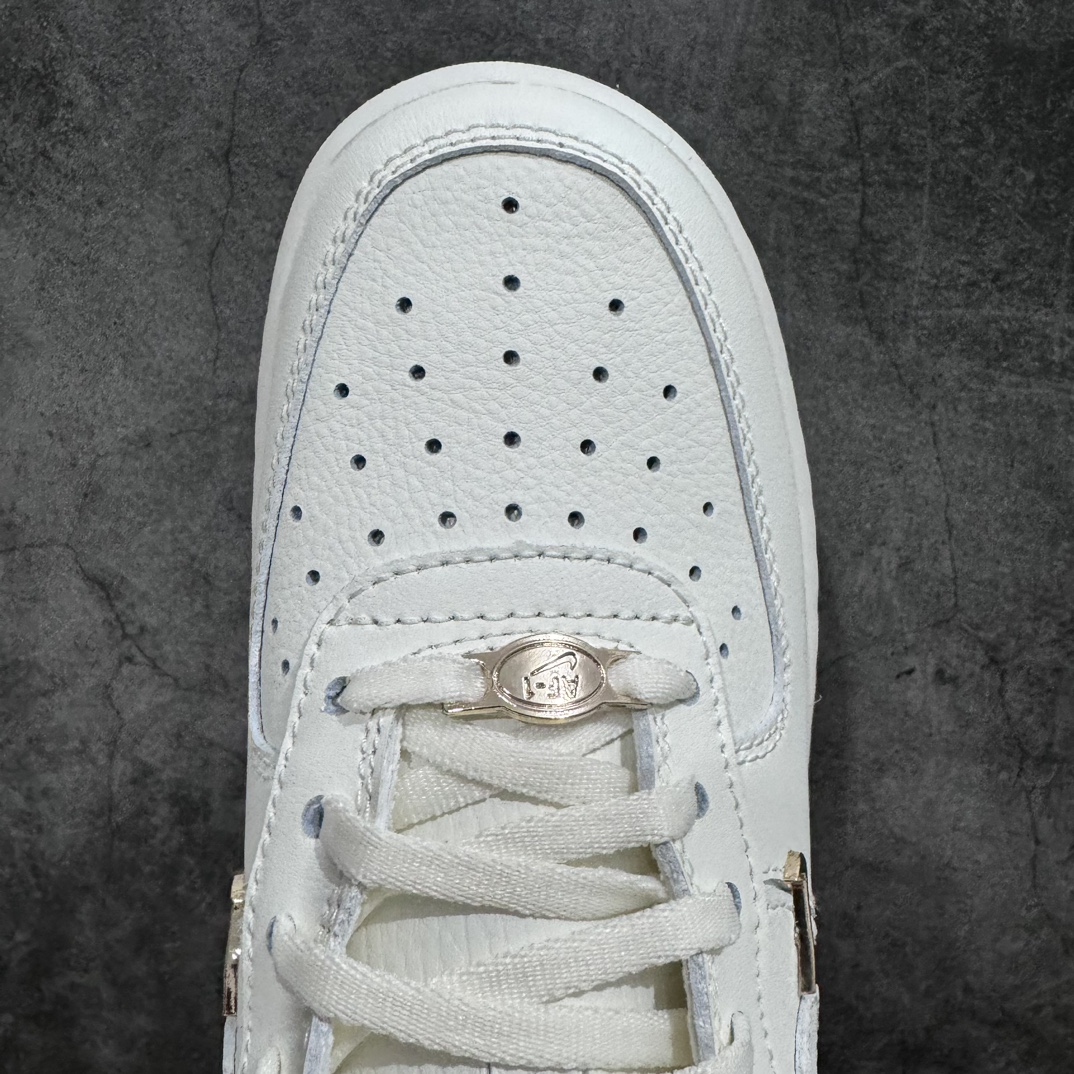 200 Nike Air Force 1 Mini Gold防滑耐磨四小金钩 四钩白金FV3654-111