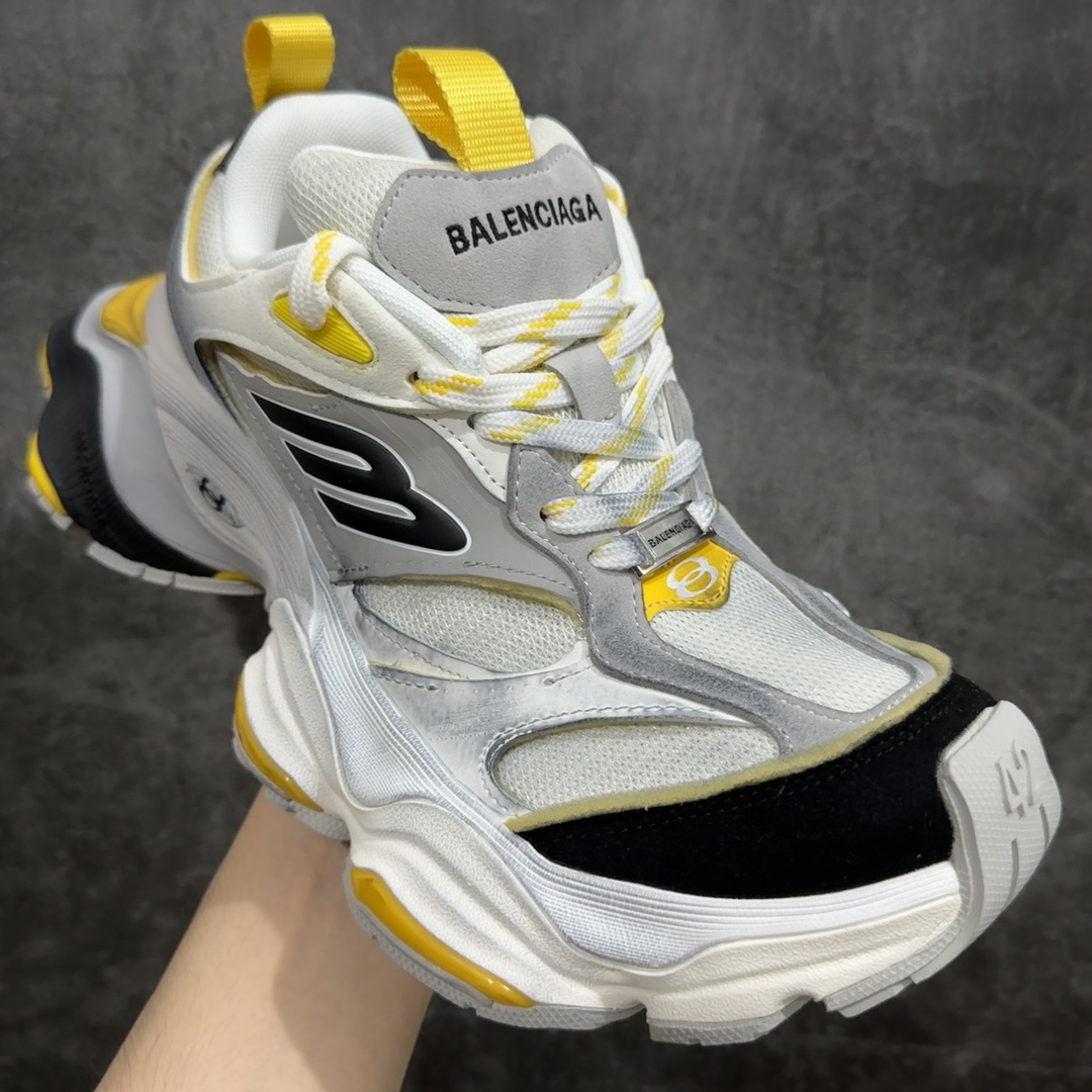 纯原版BalenciagaCARGOSneaker巴黎世家十一代圆头系带舒适百搭低帮生活休闲鞋老爹鞋白黄