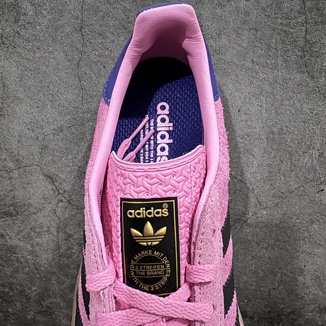 纯原版AdidasOriginalsGazelleIndoor防滑低帮T头德训鞋GZ复古系列粉黑IE70