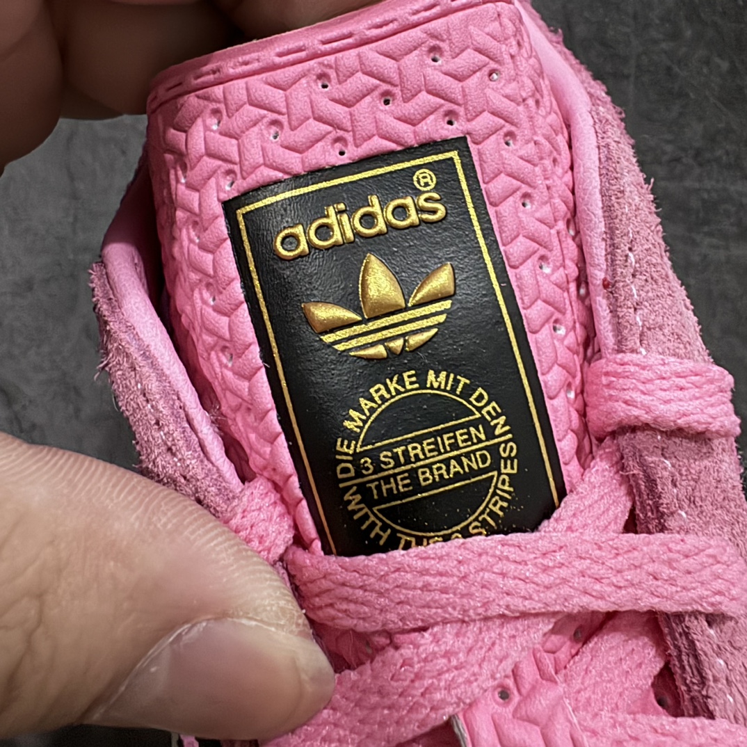 纯原版AdidasOriginalsGazelleIndoor防滑低帮T头德训鞋GZ复古系列粉黑IE70