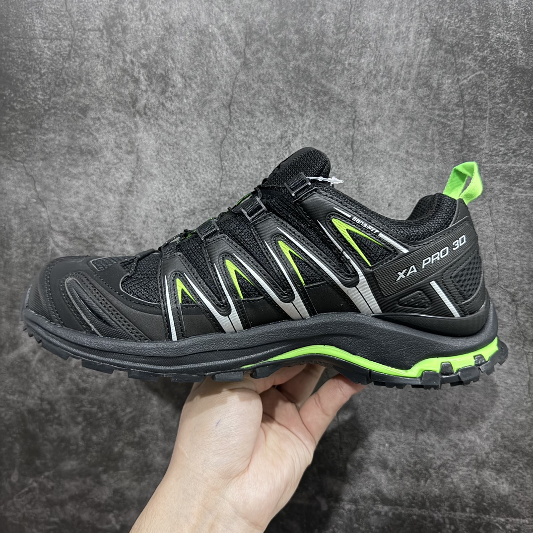 300 【纯原W1版】SALOMON XA Pro 3D ADV 黑绿 萨洛蒙潮流越野机能户外功能鞋 474779