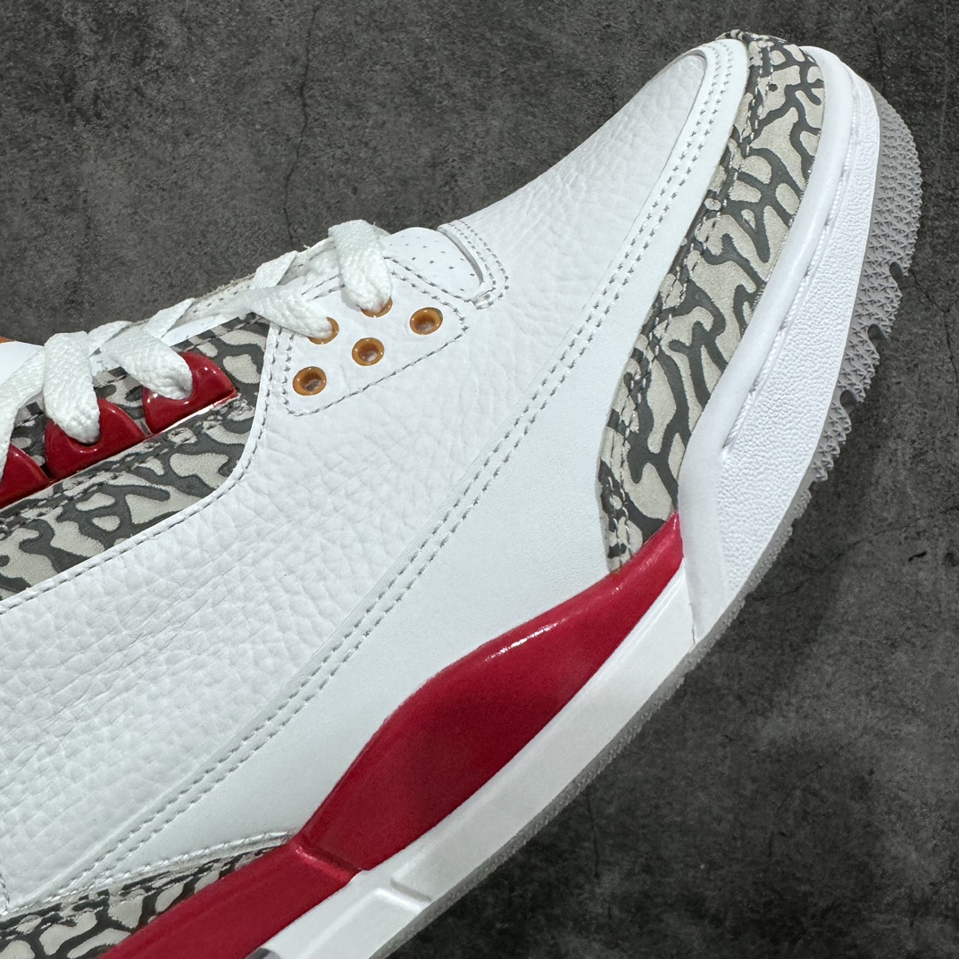 450 【纯原JS版】aj3 白红水泥 白酒红 全新版本出货 Air Jordan 3 Retro ”Cardinal Red” 复古篮球鞋 CT8532-126