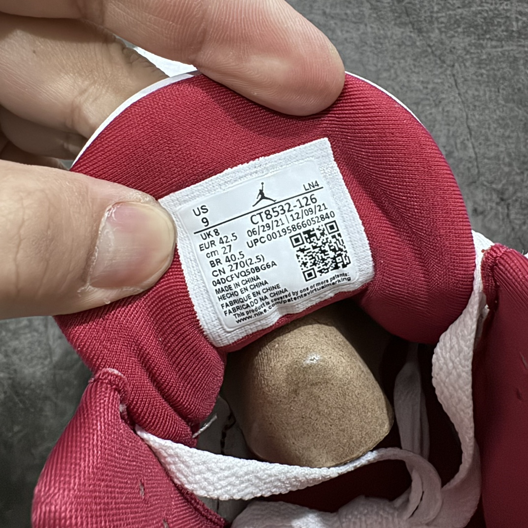 图片[6]-【纯原JS版】aj3 白红水泥 白酒红 全新版本出货nAir Jordan 3 Retro \”Cardinal Red\” 复古篮球鞋 白酒红 红雀nn国内知名头部一线大厂出品 原鞋原纸板数据开发 原厂楦头原厂组装工艺 市售唯一正确鞋型 细节最大限度还原ZP 寄售国外随意充正 多品质供应 注意区别版本n 尺码：40-47.5（含半码） 货号：CT8532-126-莆田鞋批发中心