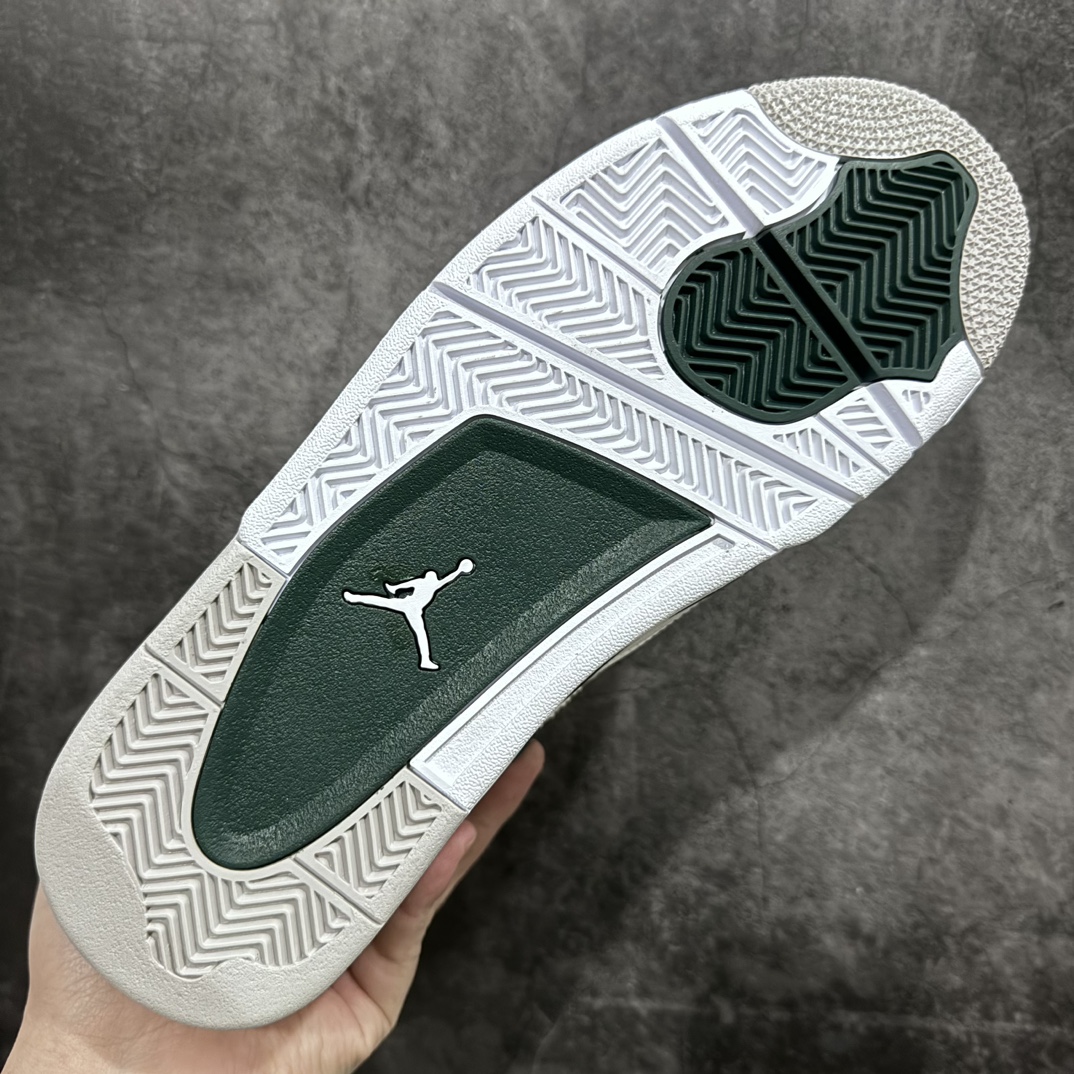 外贸版AirJordanAJ4Retro白绿原纸板楦头开发定制优质皮料完美鞋型匹配公司货正确TPU鞋舌锁