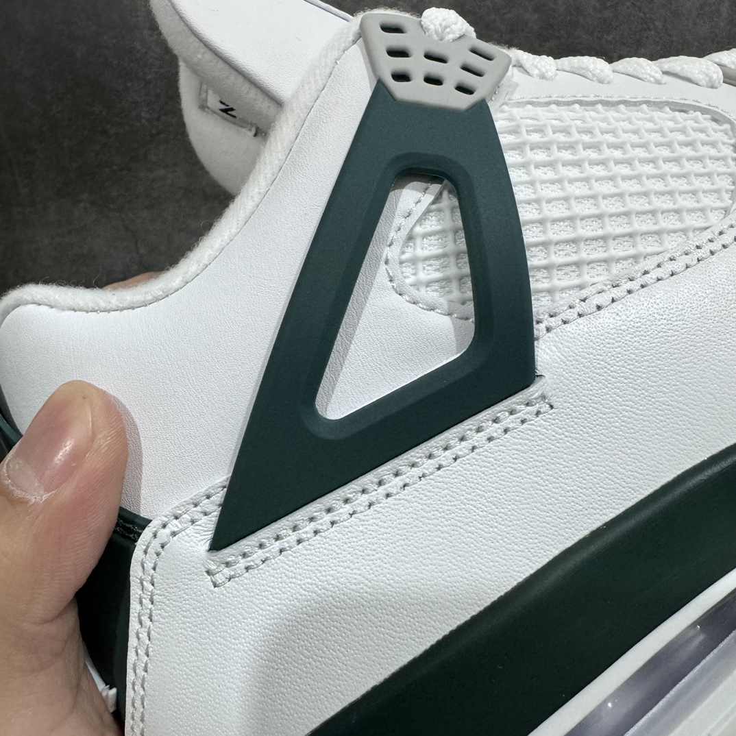 外贸版AirJordanAJ4Retro白绿原纸板楦头开发定制优质皮料完美鞋型匹配公司货正确TPU鞋舌锁