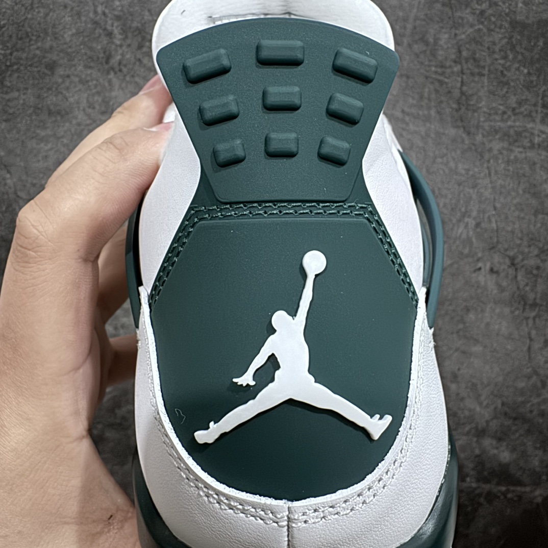 外贸版AirJordanAJ4Retro白绿原纸板楦头开发定制优质皮料完美鞋型匹配公司货正确TPU鞋舌锁