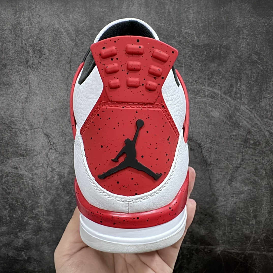 图片[4]-【KW纯原】Air Jordan 4 AJ4 乔4 白黑红 红水泥 DH6927-161nn耗时多个月巨作 重金购买原楦原纸板确保原汁原味 完美呈现四代版型正确鞋头弧度 原装鞋舌织唛标n原厂TPU网格 不打皱 原厂电控针车系统原厂港宝加持 正确后跟弧度 细节随意对比市面任何版本‼️n原厂织唛标 市面唯一采用原装皮料正确网格工艺 全方位一致匹配官方细节全网唯一私模 最大尺码达到48.5码  尺码：40 40.5 41 42 42.5 43 44 44.5 45 45.5 46 47.5 48.5-莆田鞋批发中心