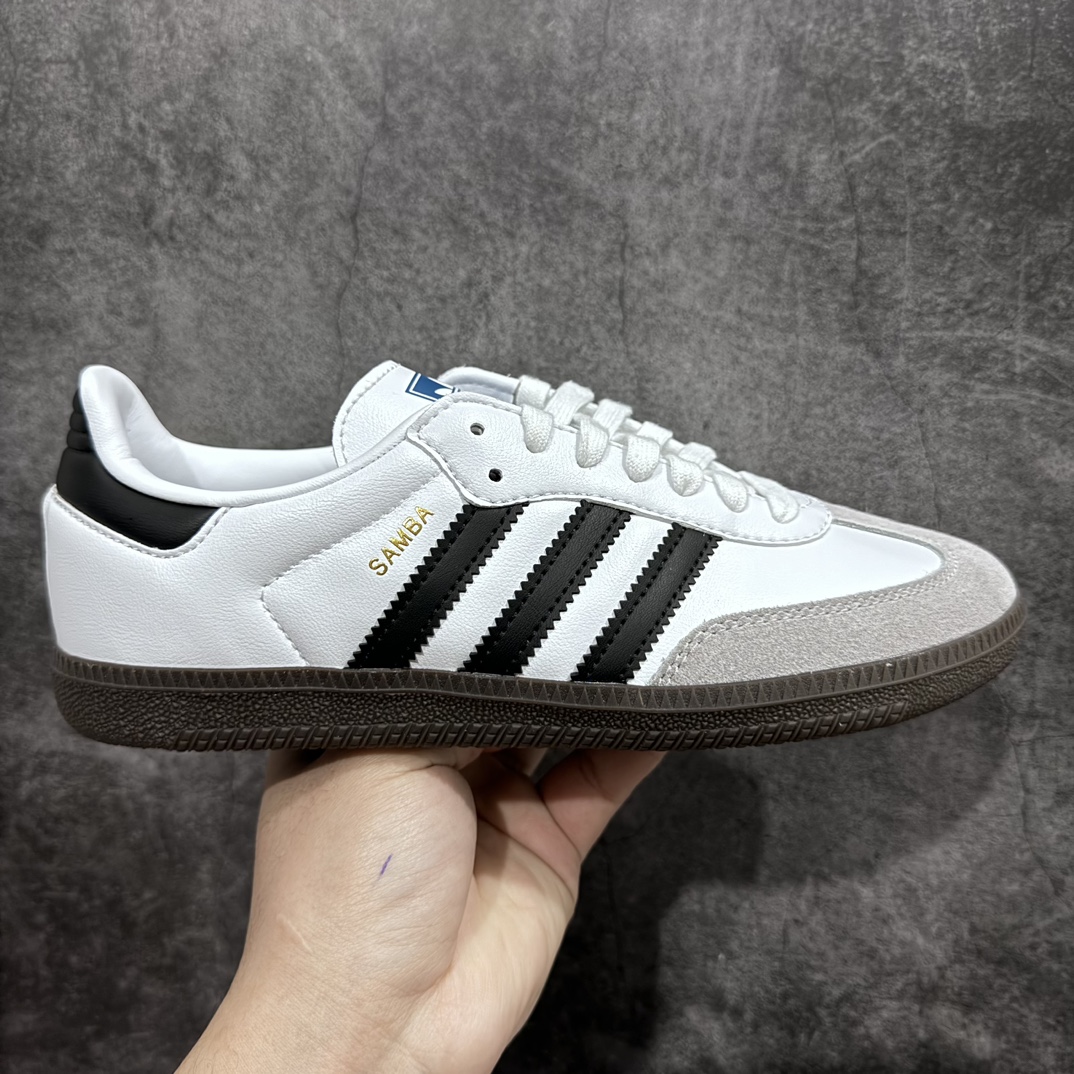 【X版纯原】Adidas Samba OG 桑巴低帮休闲板鞋 B75806n全新高端零售平台专供品质出货 全鞋身采用细腻甩纹头层牛皮 包括鞋舌也是头层皮n市场唯一正确鞋舌印刷标 注意正确深蓝色 有凹凸感n立体Samba烫金 后跟港宝定型 皮料切割超高清洁度n私模大底 非市面公底 多次调试无色差大底 高价零售首选品质‼️ 尺码：36 36.5 37 38 38.5 39 40 40.5 41 42 42.5 43 44 44.5 45-莆田鞋批发中心