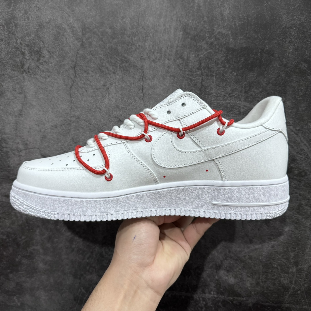 360 【外贸版】Supreme x Nike  Air Force 1 Low 联名款 绑带空军一号低帮休闲板鞋 CU9225-101