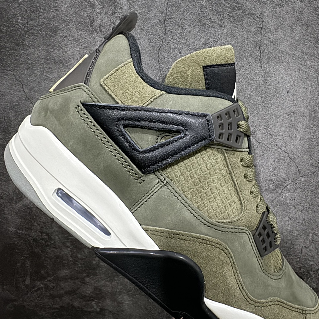 莞产AirJordan4“OliveCanvas”军绿色低帮防滑减震耐磨潮流复古篮球鞋男款货号FB992