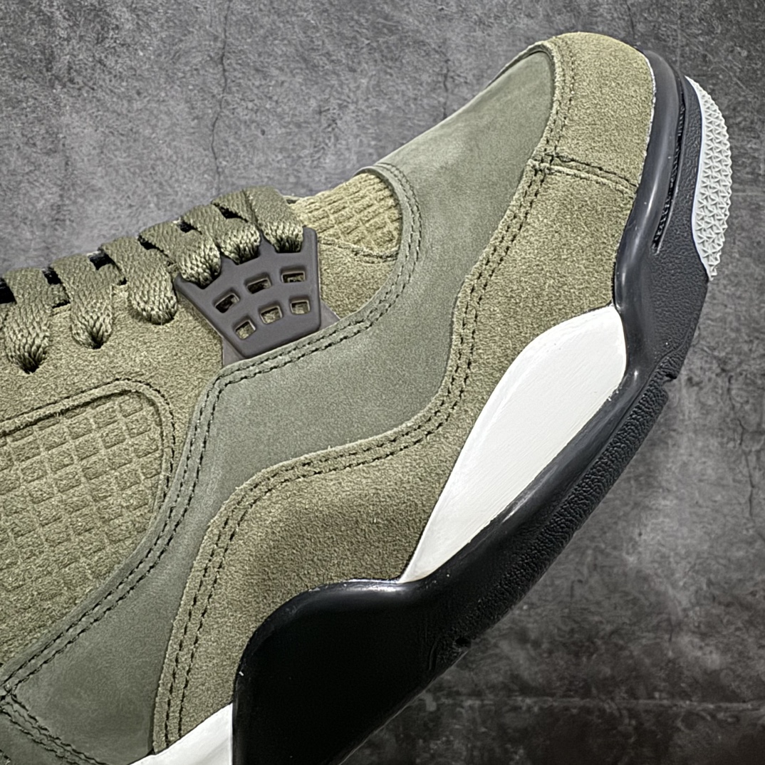 莞产AirJordan4“OliveCanvas”军绿色低帮防滑减震耐磨潮流复古篮球鞋男款货号FB992