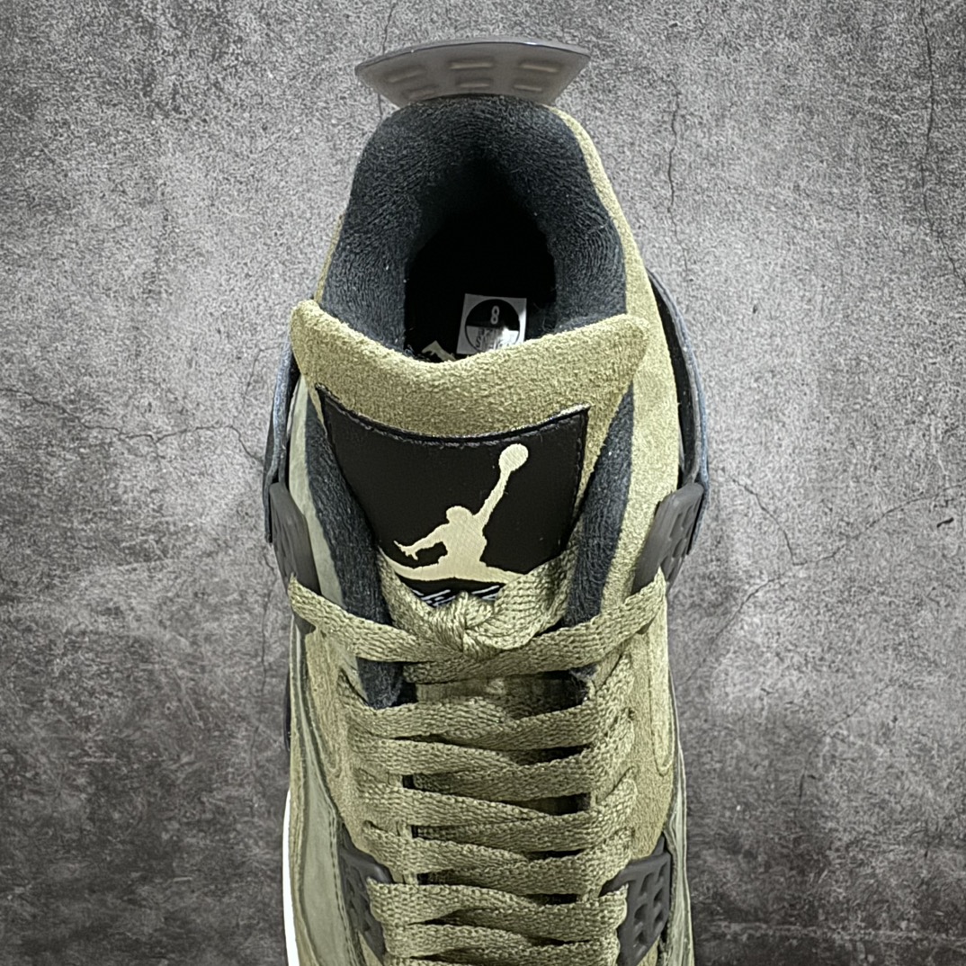 莞产AirJordan4“OliveCanvas”军绿色低帮防滑减震耐磨潮流复古篮球鞋男款货号FB992