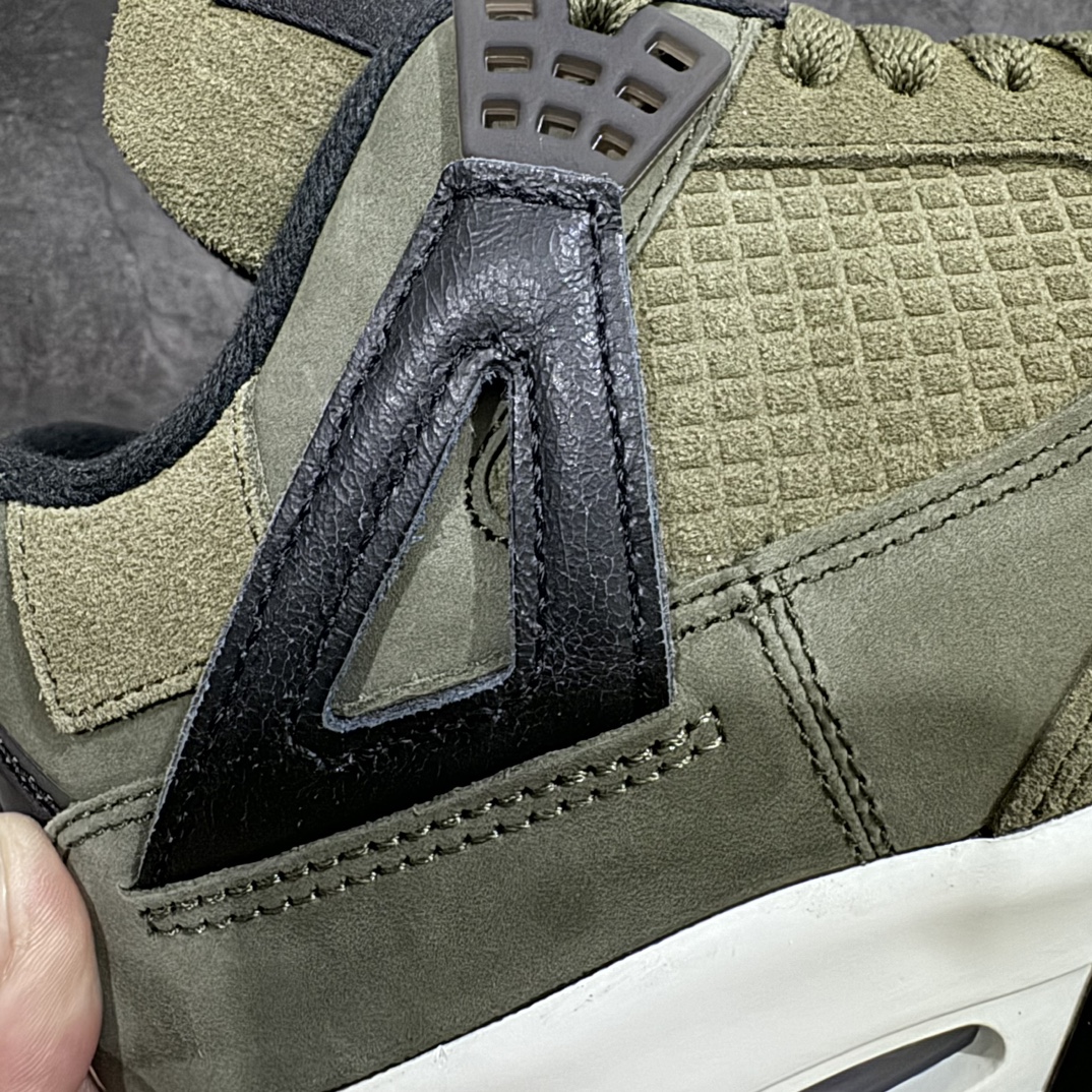 莞产AirJordan4“OliveCanvas”军绿色低帮防滑减震耐磨潮流复古篮球鞋男款货号FB992