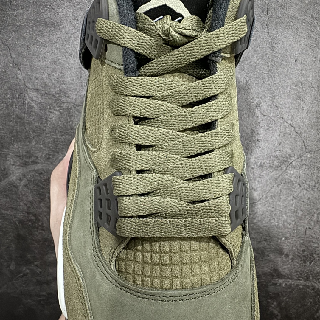 莞产AirJordan4“OliveCanvas”军绿色低帮防滑减震耐磨潮流复古篮球鞋男款货号FB992