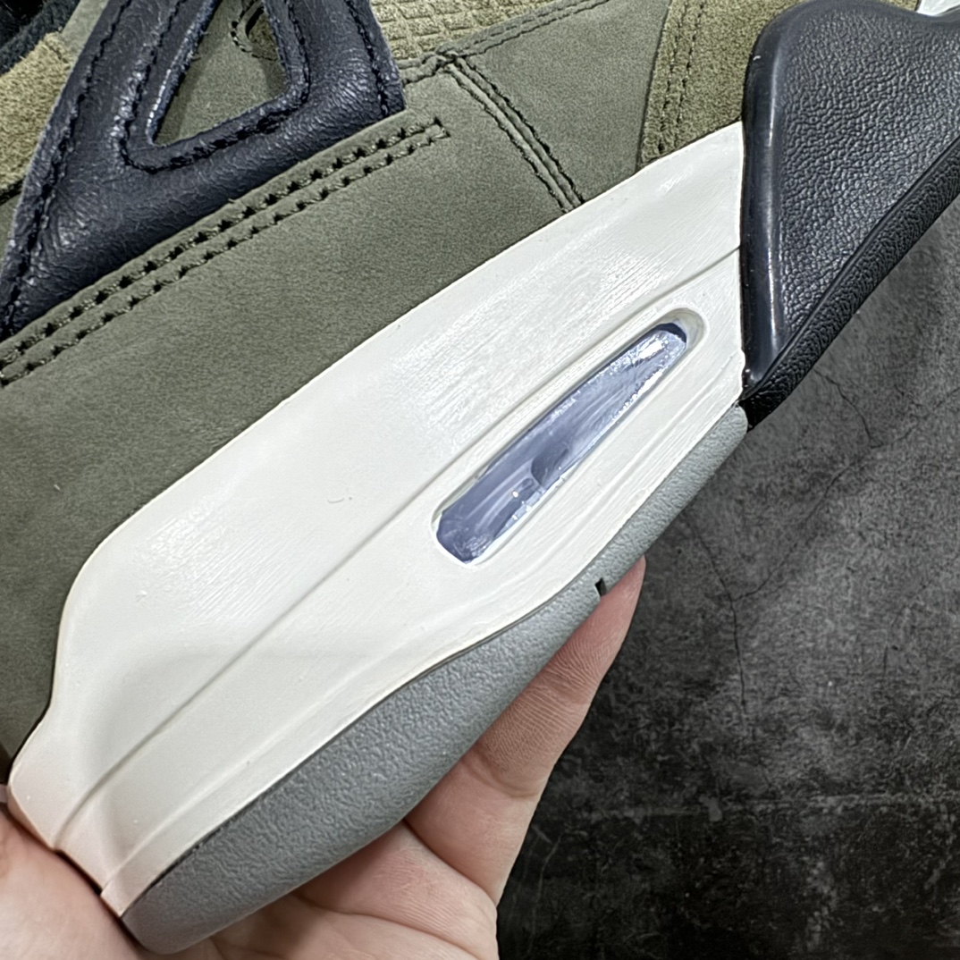 莞产AirJordan4“OliveCanvas”军绿色低帮防滑减震耐磨潮流复古篮球鞋男款货号FB992