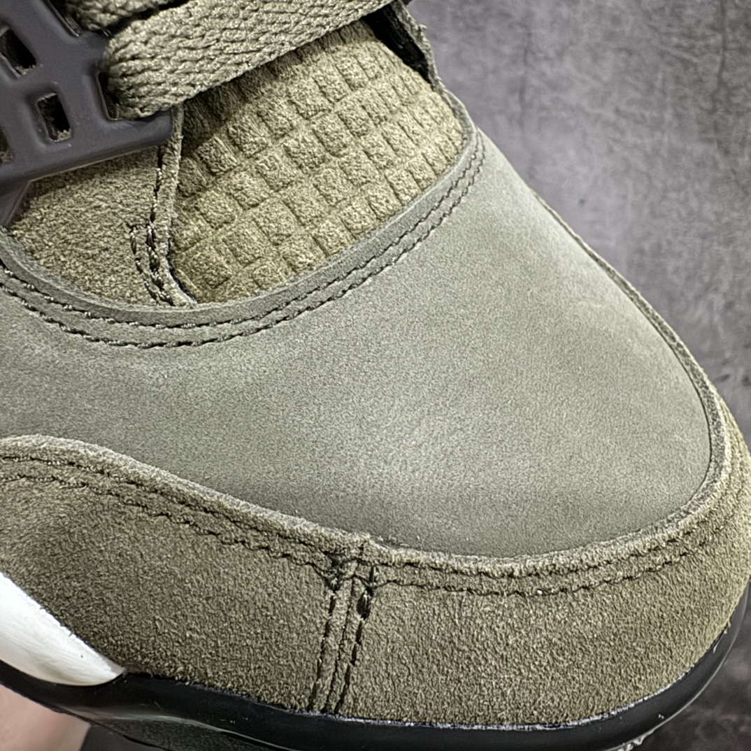 莞产AirJordan4“OliveCanvas”军绿色低帮防滑减震耐磨潮流复古篮球鞋男款货号FB992