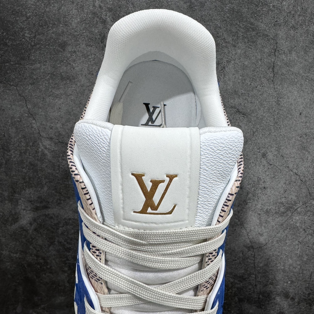 Glue-free top-grade gift box with words available for pick-up on the same day LV Trainer series luxury sports shoes