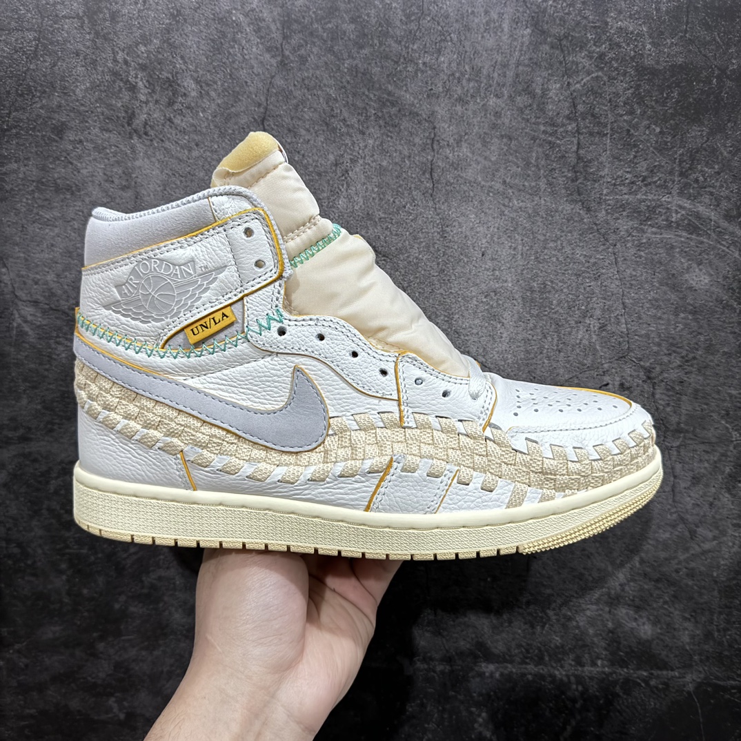 300 【FK纯原福利】Union Los Angeles x Bephie’s Beauty Supply x Air Jordan AJ1 High OG”Woven” 三方联名米白灰编织 FD2565-100