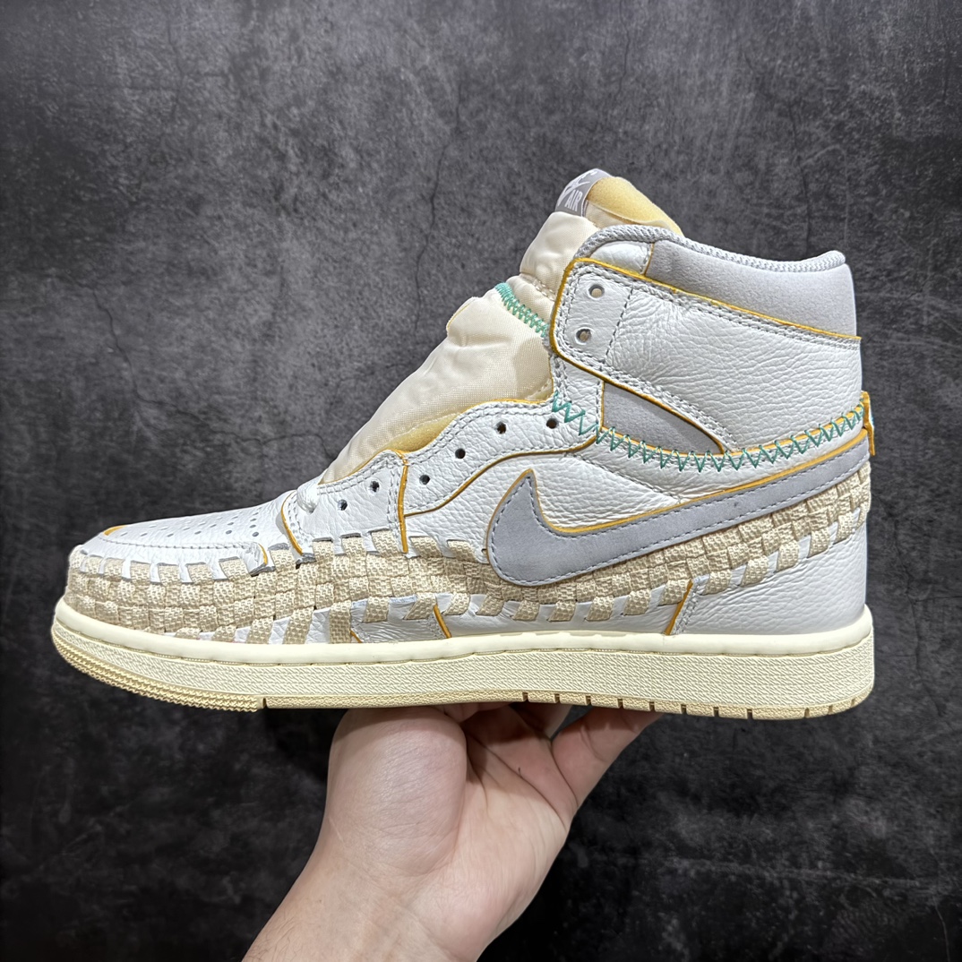 300 【FK纯原福利】Union Los Angeles x Bephie's Beauty Supply x Air Jordan AJ1 High OG"Woven" 三方联名米白灰编织 FD2565-100