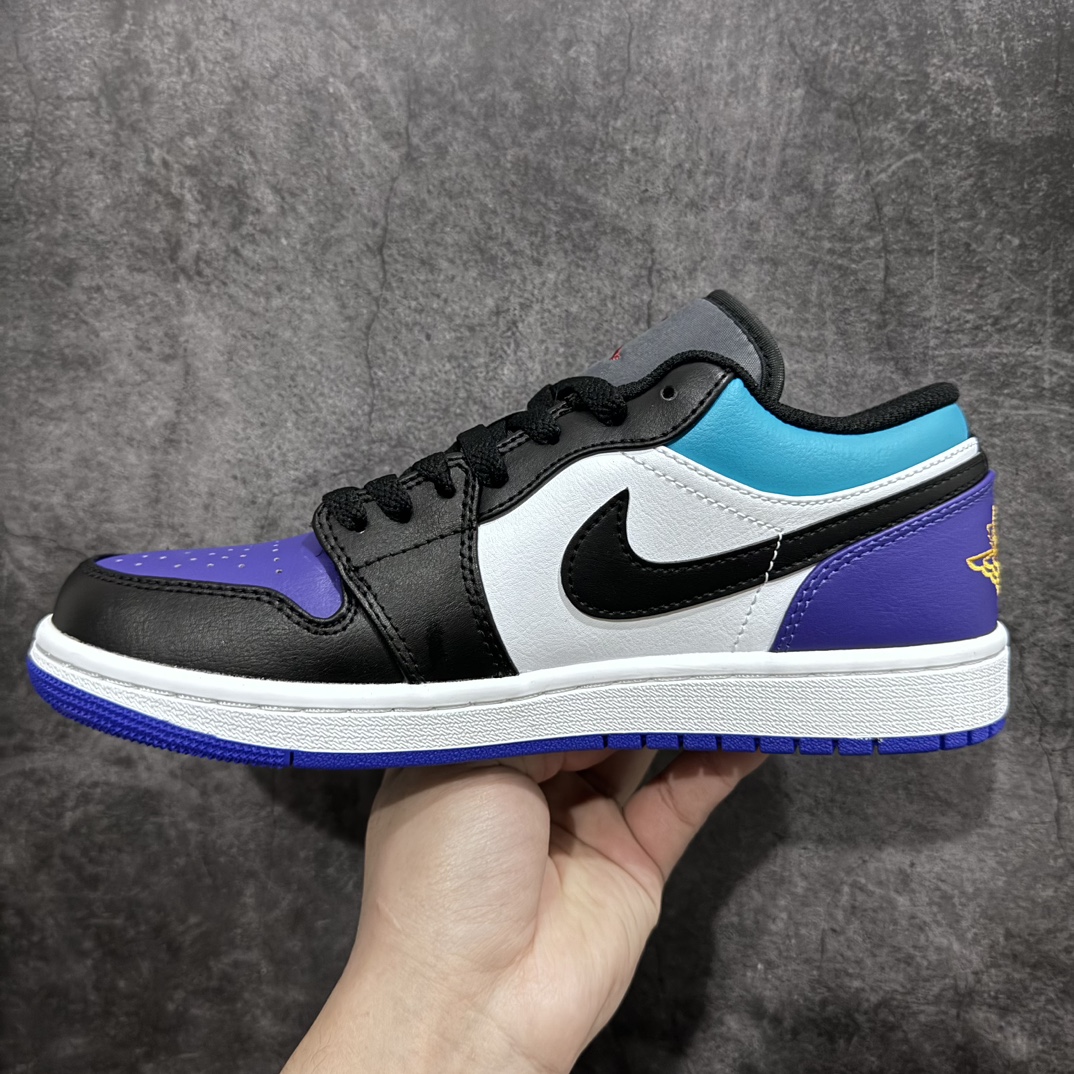 240 【DT纯原】Air Jordan 1 Low AJ1 乔丹1代低帮黑紫蓝白 553558-154