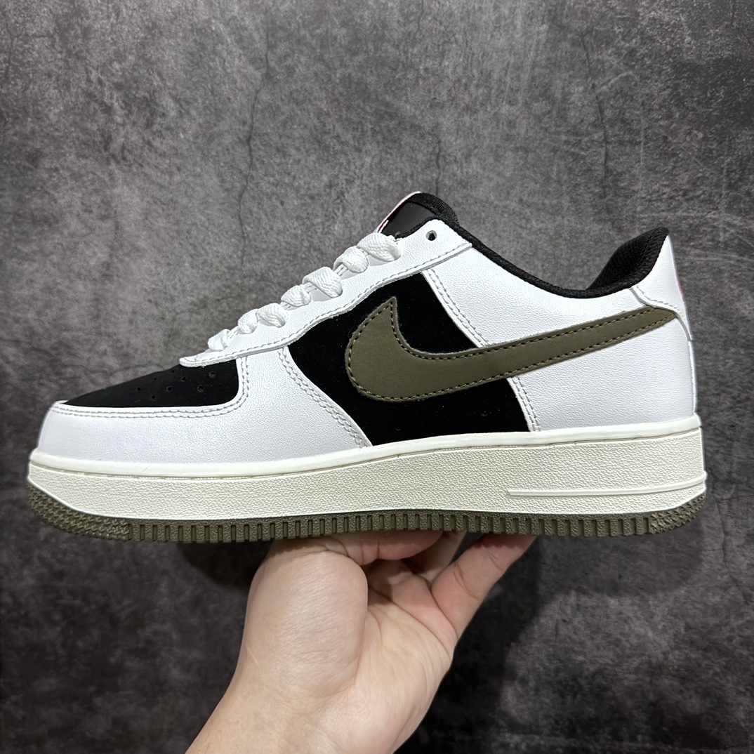 图片[2]-【公司级】Nike Air Force 1 Low 07 白黑军绿勾n原楦头原纸板 打造纯正低帮空军版型 专注外贸渠道 全掌内置蜂窝气垫原盒配件 原厂中底钢印、拉帮完美官方货号：AV0383 226 Size：36 36.5 37.5 38 38.5 39 40 40.5 41 42 42.5 43 44 44.5 45-莆田鞋批发中心