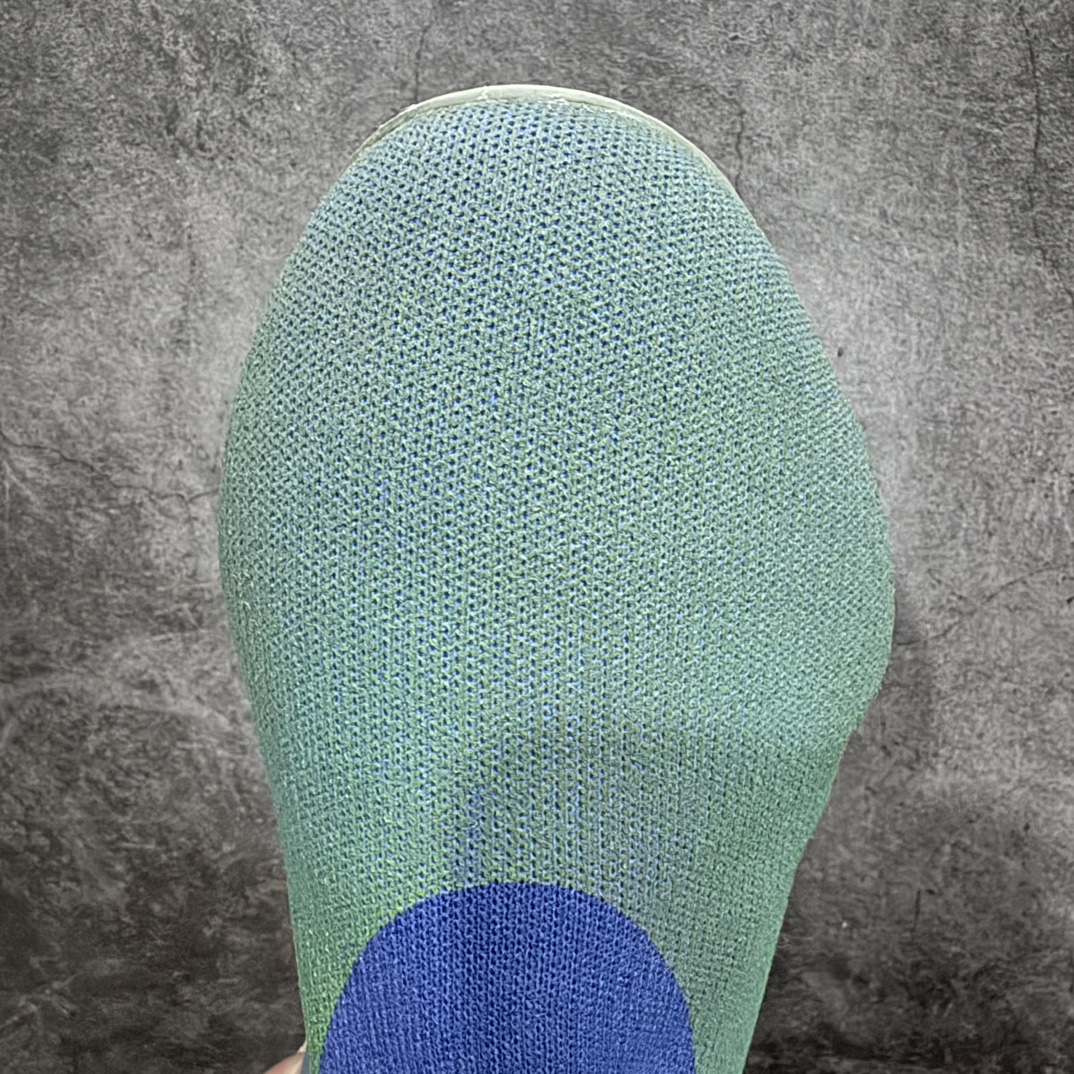 S2 version AD Adidas Knit Runer ”Fade Azure” blue and green Kanye coconut socks FZ5907