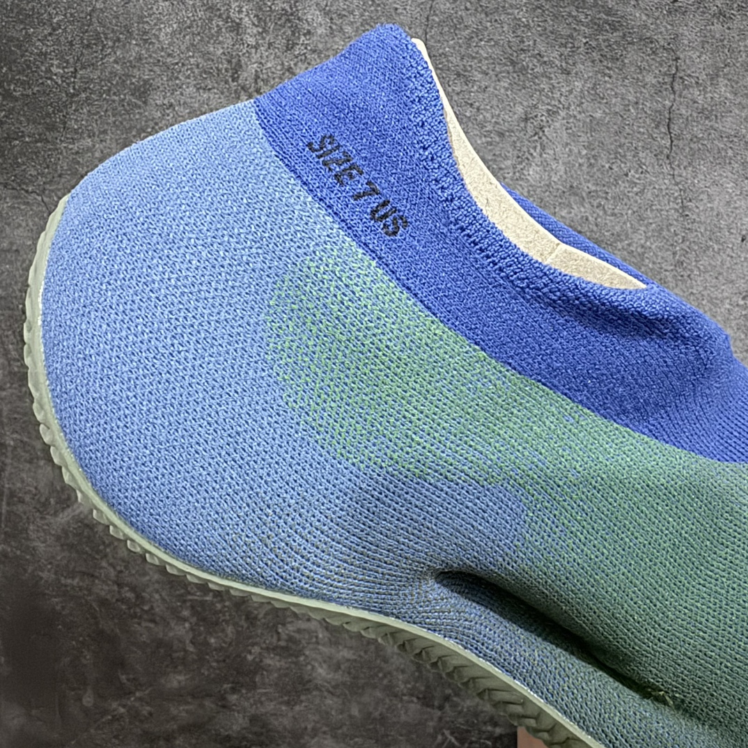 S2 version AD Adidas Knit Runer ”Fade Azure” blue and green Kanye coconut socks FZ5907