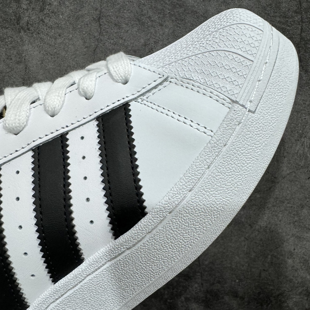 180 【纯原版】Adidas Originals Superstar XLG 贝壳头系列低帮厚底松糕经典百搭休闲运动板鞋 IE6808