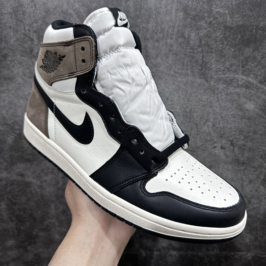 340 【FQ版本】Air Jordan AJ1 Retro High 高帮黑摩卡小倒钩 555088-105