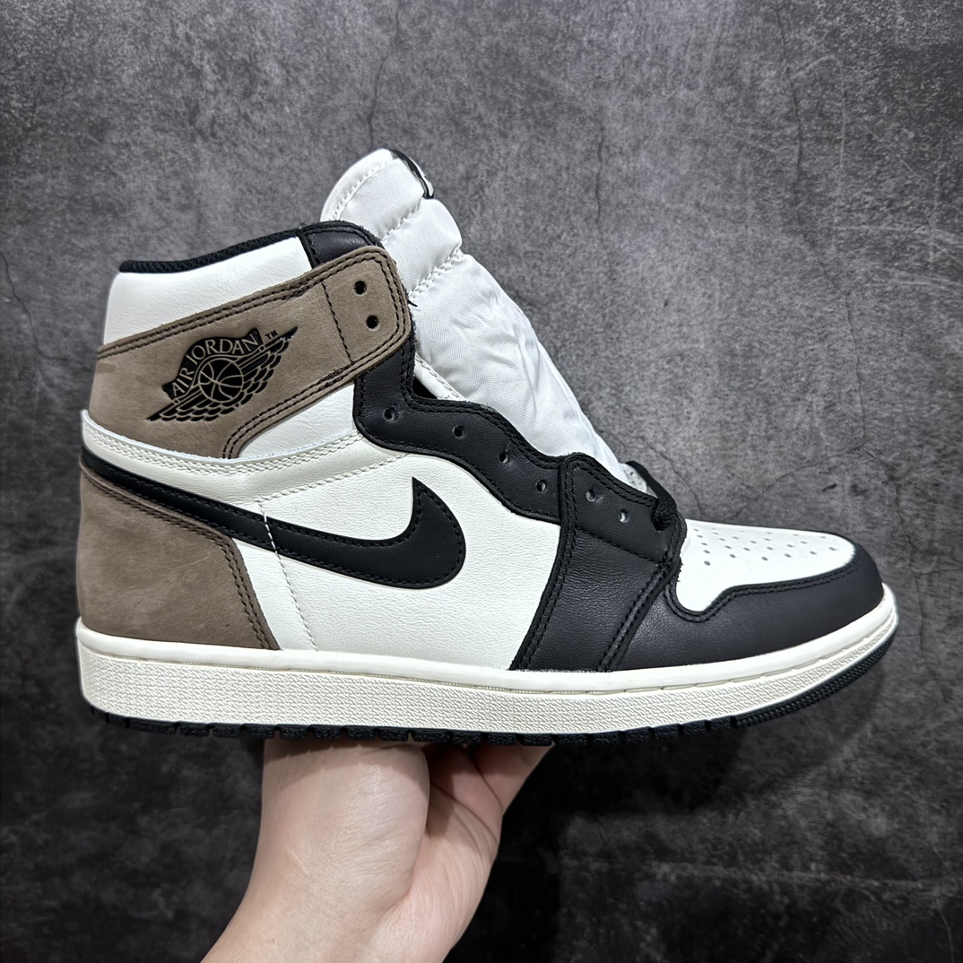 340 【FQ版本】Air Jordan AJ1 Retro High 高帮黑摩卡小倒钩 555088-105