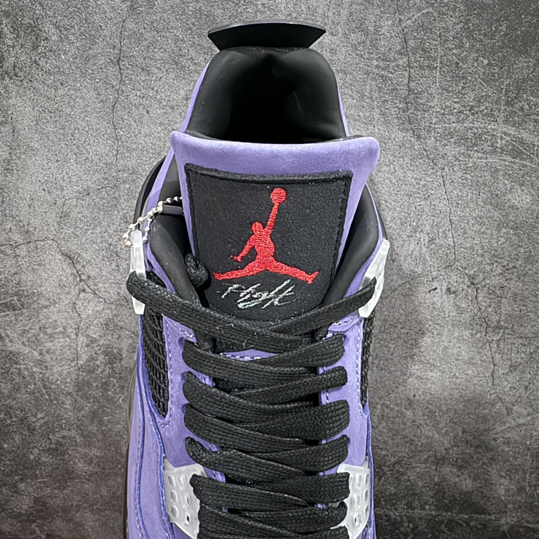 400 【外贸纯原】Travis Scott x Air Jordan 4 Retro Purple 紫色翻毛皮 AJ4-766302